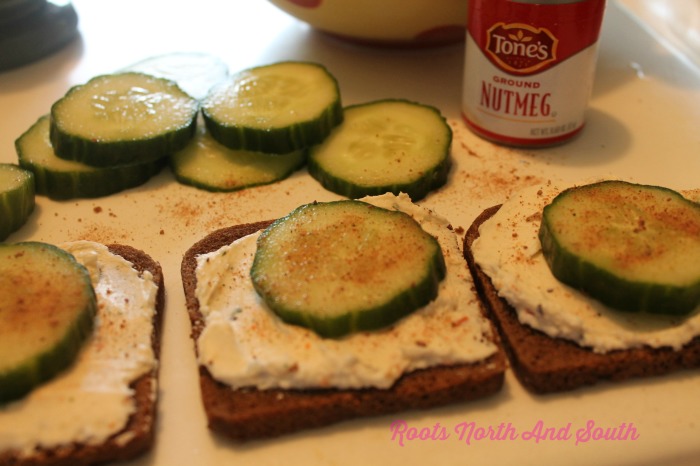 Cucumber Sandwiches Up Close