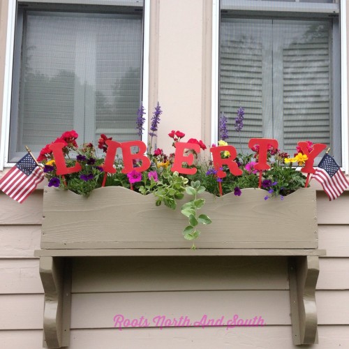 Creating a Patriotic Window Box