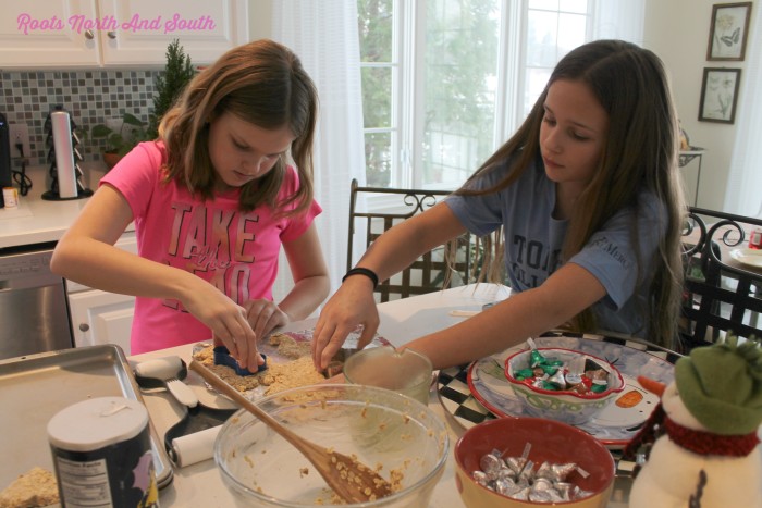 Making homemade dog treats with kids