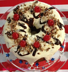 Banana Split Cake for July 4th Parties