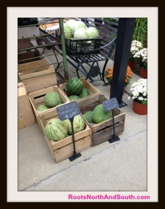 Melon boxes at Farmer's Market