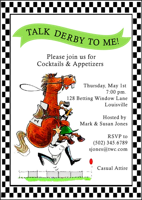 Kentucky Derby Party Invites