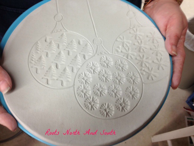 Holiday pottery plate