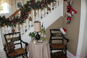 Entry Way Decorated for Christmas