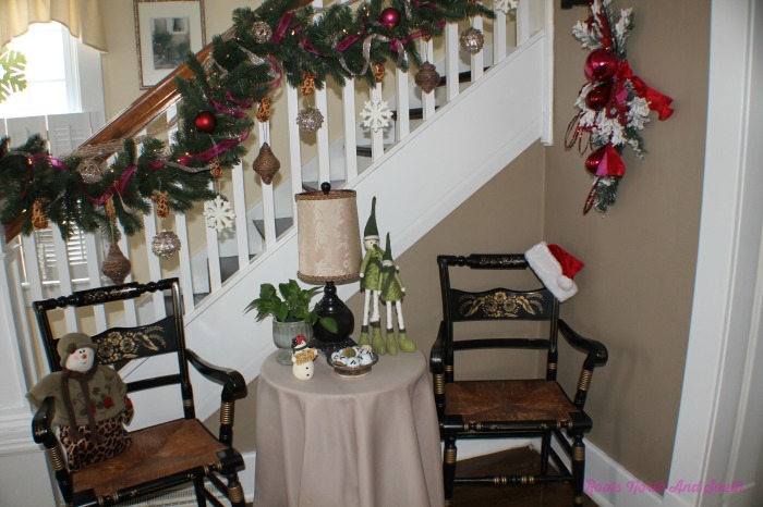 Entry Way Decorated for Christmas