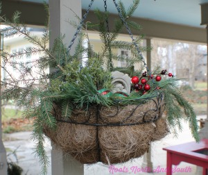 Garden Decorated for Christmas