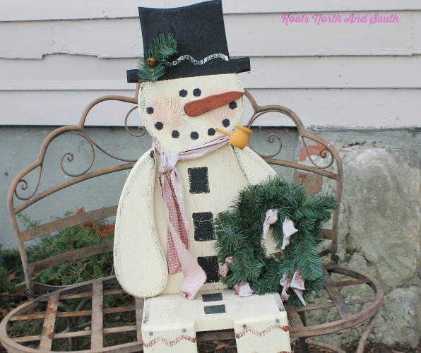 Snowman Greeter on Historic Home Toure