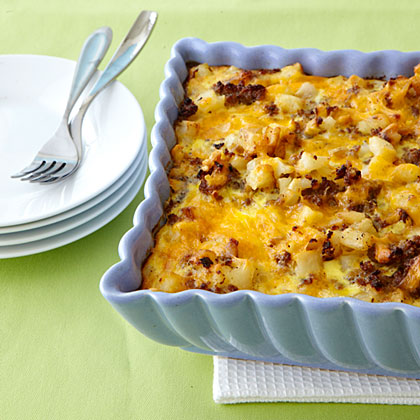 Sausage and Hashbrown Christmas Breakfast Casserole