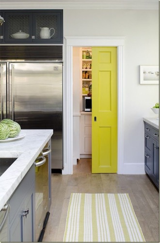 Pocket door for the pantry