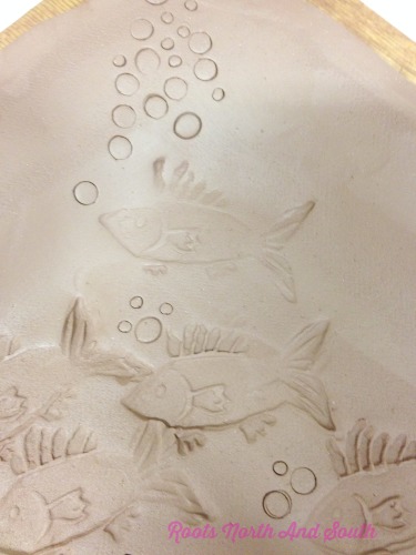 Fish pottery plates