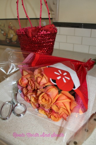 Roses in the Valentine's Day Centerpiece