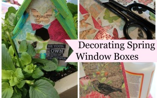 BirdHouses for Spring Windowboxes