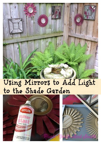 Adding light to a shady corner of the garden with mirrors