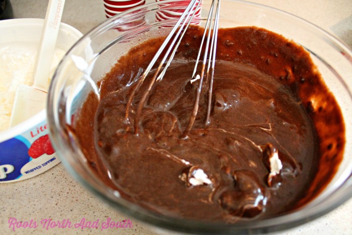 Chocolate coconut pudding shots