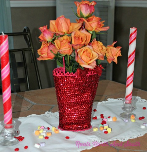 Roses for a Valentine's Day Centerpiece