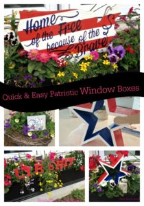 Creating July 4th window boxes