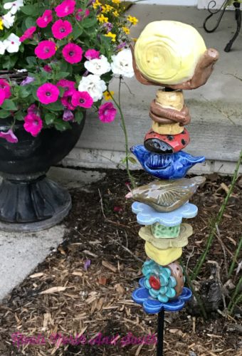 Garden pottery totem