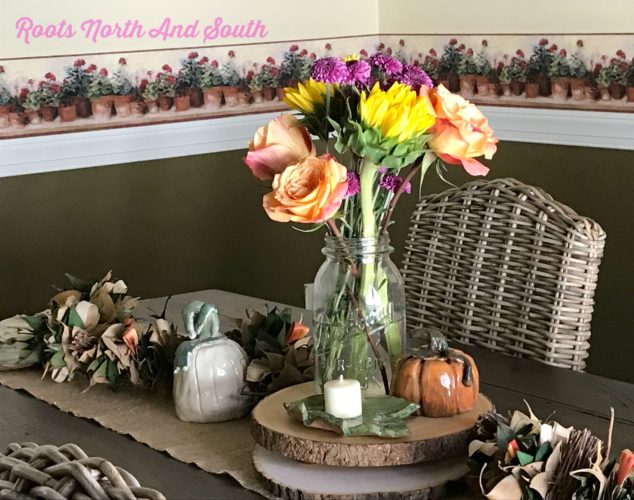 Fall tablescape for the dining room